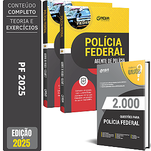 Apostila PF 2025 - Agente de Polícia Federal + Caderno 2.000 Questões