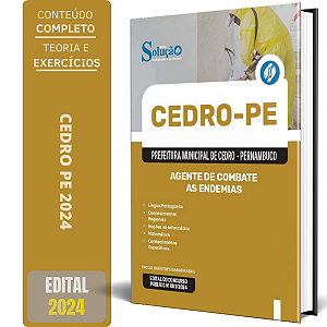 Apostila Prefeitura de Cedro PE 2024 - Agente de Combate as Endemias