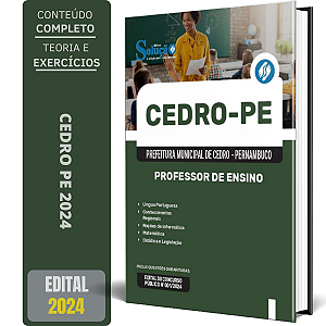 Apostila Prefeitura Cedro Pe 2024 - Professor De Ensino - Comum
