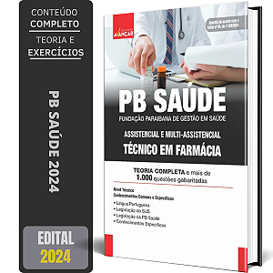 Apostila Concurso PB SAÚDE 2024 - TÉCNICO EM FARMÁCIA