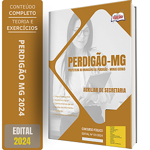 Apostila Prefeitura de Perdigão MG 2024 - Auxiliar de Secretaria