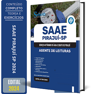 Apostila SAAE Pirajuí SP 2024 - Agente de Leituras