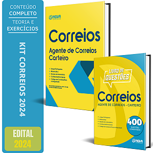 Kit Apostila CORREIOS 2024 - Carteiro + Questões Comentadas