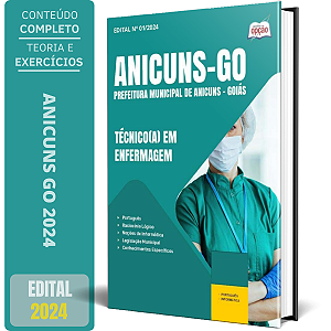 Apostila Prefeitura de Anicuns GO 2024 - Técnico(a) em Enfermagem
