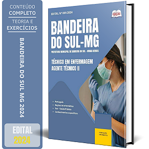 Apostila Prefeitura de Bandeira do Sul MG 2024 - Técnico em Enfermagem - Agente Técnico II