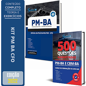Kit Apostila Concurso PM BA - Oficial da Polícia Militar + Testes