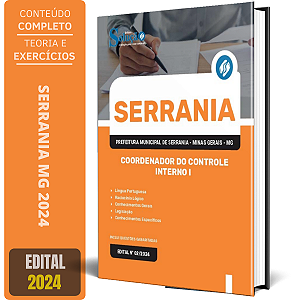 Apostila Prefeitura de Serrania MG 2024 - Coordenador do Controle Interno I