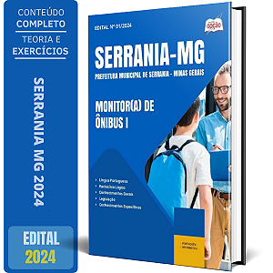 Apostila Prefeitura de Serrania MG 2024 - Monitor(a) de Ônibus I