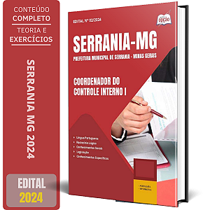 Apostila Prefeitura de Serrania MG 2024 - Coordenador do Controle Interno I