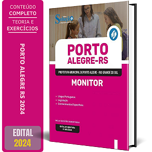 Apostila Prefeitura de Porto Alegre RS 2024 - Monitor
