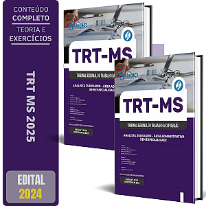Apostila TRT MS 2024 - Analista Judiciário - Área Administrativa - Sem Especialidade