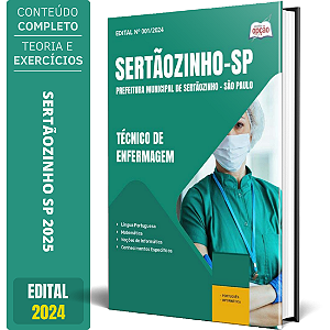 Apostila Prefeitura de Sertãozinho SP (Sertãozinho Saúde) 2025 - Técnico de Enfermagem