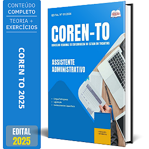 Apostila COREN TO 2025 - Assistente Administrativo