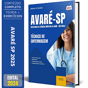 Apostila Prefeitura de Avaré SP 2025 - Técnico de Enfermagem