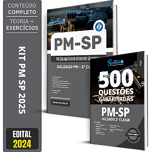 Kit Apostila Concurso PM SP 2025 - Soldado + Testes