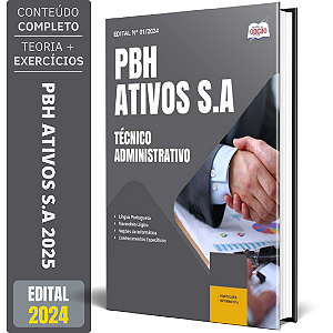 Apostila PBH Ativos S.A 2025 - Técnico Administrativo
