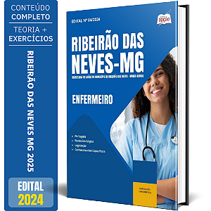 Apostila Prefeitura de Ribeirão das Neves MG (Secretaria de Saúde) 2025 - Enfermeiro