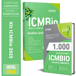 Kit Apostila Concurso ICMBio 2025 - Analista Ambiental + Caderno de 1000 Questões