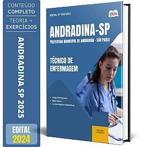 Apostila Concurso Andradina SP 2025 - Técnico de Enfermagem