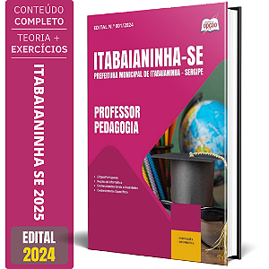 Apostila Prefeitura de Itabaianinha SE 2025 - Professor Pedagogia
