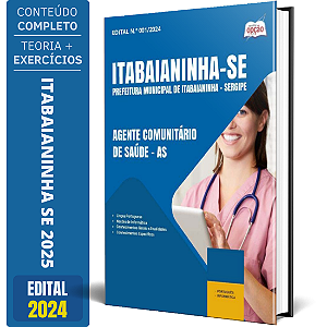 Apostila Prefeitura de Itabaianinha SE 2025 - Agente Comunitário de Saúde – AS