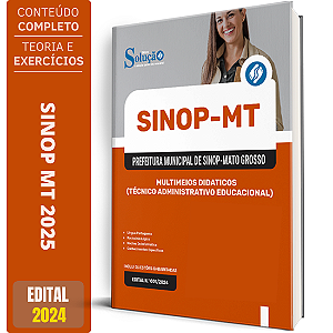 Apostila Prefeitura de Sinop MT 2025 - Multimeios Didaticos (Técnico Administrativo Educacional)