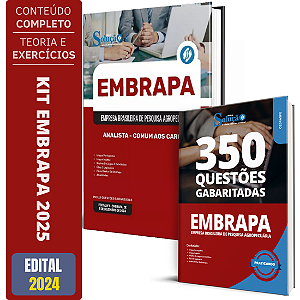 Kit Apostila Embrapa 2025 - Analista - Comum Aos Cargos + Testes