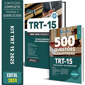 Kit Apostilla TRT 15 2025 - Técnico Área Administrativa + Testes