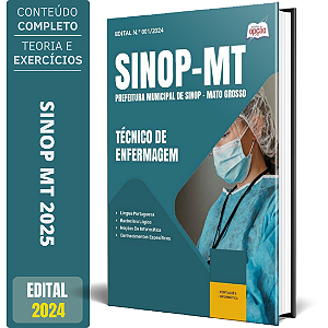 Apostila Concurso Sinop MT 2025 - Técnico de Enfermagem