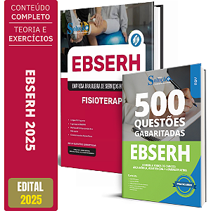 Kit Apostila EBSERH 2025 - Fisioterapia + Caderno de Testes