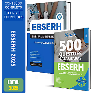 Kit Apostila EBSERH 2025 - Técnico Em Análises Clínicas + Testes