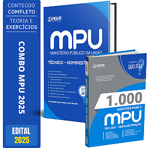 Combo Apostila Técnico Do MPU 2025 + Livro 1000 Questões Gabaritadas