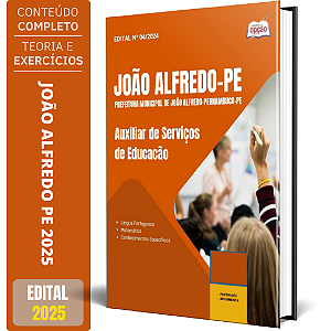 Apostila Prefeitura de João Alfredo - PE 2025 - Auxiliar de Serviços de Educação