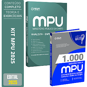 Kit Apostila MPU 2025 - Analista do MPU - Enfermagem + Testes