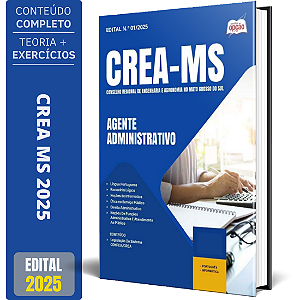 Apostila Concurso CREA MS 2025 - Agente Administrativo