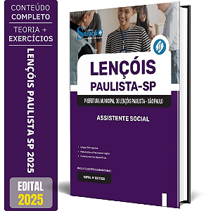 Apostila Prefeitura de Lençóis Paulista SP 2025 - Assistente Social