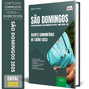 Apostila Prefeitura de São Domingos do Prata MG 2025 - Agente Comunitário de Saúde (ACS)