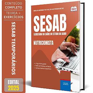 Apostila SESAB Temporários 2025 - Nutricionista