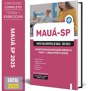 Apostila Prefeitura de Mauá SP 2025 - Professor de Educação Básica II - PEB II - Língua Portuguesa