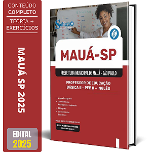 Apostila Prefeitura de Mauá SP 2025 - Professor de Educação Básica II - PEB II - Inglês