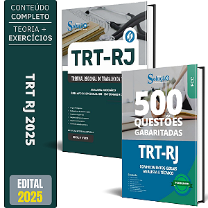 Kit Apostila TRT RJ 2025 - Analista Enfermagem do Trabalho + Testes