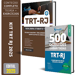 Kit Apostila TRT RJ 2025 - Técnico - Agente da Polícia Judicial