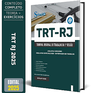 Apostila TRT RJ 2025 - Analista Judiciário - Área Apoio Especializado - Enfermagem do Trabalho