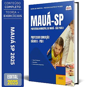 Apostila Prefeitura de Mauá SP 2025 - Professor Educação Básica I - PEB I