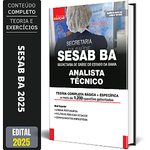 Apostila Concurso Sesab Ba 2025 - Analista Técnico