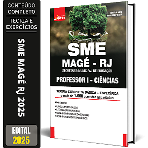 Apostila Concurso Sme Magé Rj 2025 - Professor 1 - Ciências