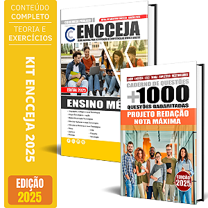 Kit Apostila Encceja 2025 - Ensino Fundamental + Caderno De Testes