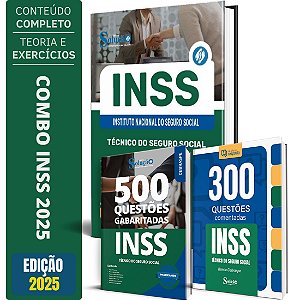 Kit Combo INSS Técnico 2025 + Questões Gabaritadas E Comentadas