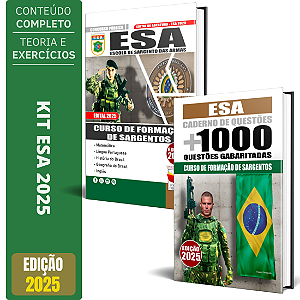 Kit Apostila Esa - Curso De Formação De Sargentos + Questões 2025