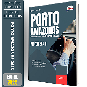 Apostila Prefeitura de Porto Amazonas PR 2025 - Motorista II